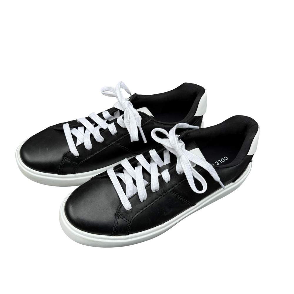 Cole Haan Womens 6.5 B Narrow Grand Crosscourt Coaster‎ Sneakers Black Leather